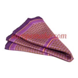 Andrew's Milano Purple and Yellow Pocket Square - Tear Drop Pattern