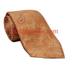Andrew's Milano Orange Embroidered Paisley Necktie