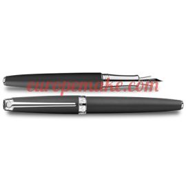 Caran D'Ache SILVER RHODIUM LÉMAN BLACK MATT FOUNTAIN PEN